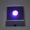 4 LED Light Base Luminous Night Lights Crystal Glass Transparent Objects Display Stand Colorful Square Glorifier