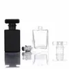 30ml 50ml 100ml retângulo vintage Bomba recarregável spray de perfume garrafas de vidro Sqaure com tampa de alumínio