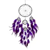 D0JA 5 Circles Dream Catcher Handmade Traditional Feather Dream Catchers Wall Hanging Decoration Ornament for Kids Gift 220613