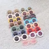 Wholesale Sun Flower Round Cute Kids Sunglasses UV400 Boy Girl Lovely Baby Glasses Children Oculos de sol 15 Colors