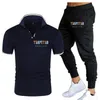 Été hommes ensembles survêtement marque de mode TRAPSTAR T-Shirt pantalon respirant 2 pièces ensemble lâche hommes Polo Shorts costume de sport 220607