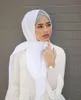 エスニック服イスラム教徒の女性ジャージーインナーハイジャブキャップストレッチコットンアンダースカーフ額クロスターバンフェムメマジュルマンヘッドスカーフボンネット