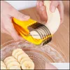 Fruit Vegetable Tools Kitchen Kitchen Dining Bar Home Garden Banana Slicer Sau Chopper Cucumber Cutter Tool Stainless Steel Pae11367 Drop