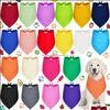 Autres fournitures pour chiens Bandanas unis Bandana pour chiot Bandana DIY Transfert de chaleur Pet Lavable Blank pour petit Gelatocakeshop Dhikd