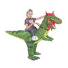 Puntelli del PARTY di Halloween costume da spettacolo per bambini Dilophosaurus mount party fornisce divertente costume gonfiabile di dinosauro