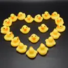 3,5 cm bébé bain eau canard jouet sons mini-canards en caoutchouc jaune bain petits canards enfants natation plage cadeaux jouets