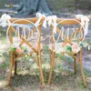 Party Decoration 2pcs/Set Mrs Rustic Wedding Sign Decor Idéer för stolar Hängande skyltar Mariage Decorations Wood