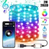 Strängar Bluetooth String Lights Garlands Wedding Decoration Ornament Waterproof Hanging 20/50/100/200 LEDS USB LED Lighted