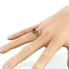 Wedding Rings Wholesale Witch Ring Unique Black Stone Prong Setting Twist Band Design Rose Gold Color Women Engagement Finger HalloweenWeddi