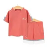 2022 Детская одежда Новые футболки летний детский костюм для мальчиков и девочек тонкий набор из двух частей