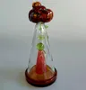 barboteur en nid d'abeille bong recycleur gravité narguilé verre cendrier narguilés buse de pompe triangle de raisin épaissi bongs plate-forme pétrolière bulle bong pleine hauteur de 7,4 pouces