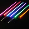 실버 시리즈 RGB Lightsaber Multi-Color Premium Aluminum Alloy Reyphargeable Lightsaber 성인과 어린이를위한 사운드 조명