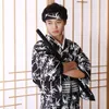 민족 의류 일본어 기모노 가운 남성 일본 전통 의상 공식적인 일일 옷 신사 안티 주름 재료 기모노