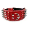 Hundhalsar Leases Inch Wide Spikes Studded Leather Pet Collar för stora raser Pitbull Doberman M L XL SIZESDOG231Y