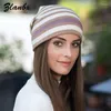 Winterstipe hoeden voor dames wollen gebreide petten Casual schedels beanies zachte warme mode dames buiten skipap haak hoed beanie/schedel eger