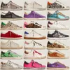 Designer Femmes Casual Chaussure De Luxe Star Chaussures Lady Rouge Violet Or Sequin Skate Chaussure Classique Blanc Do-old Dirty Man Sneakers