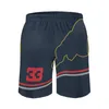 f1 racing pants shorts formula 1 team mens clothing fan clothing casual breathable beach pants224q