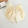 1PC Neue Mode Oversize Bowknot Perle Barrettes Tuch Haarnadeln Frauen Haar Clips Band Grips Pferdeschwanz Haar Zubehör Heißer