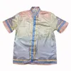 Новая летняя рубашка Casablanc, футболка с градиентом и рисунком кролика, свободные повседневные мужские и женские шелковые рубашки2943