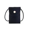 Coton et lin téléphones mobiles sacs universels avec tour de cou dames mode boucle sac à bandoulière Mini messager sac de téléphone portable