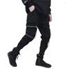 Pantaloni maschili black cargo punk joggers rave maschi jogging techwear autunno coreano streetwear hip hop con zipper nastro xxxlmen's drak22