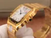 Scatola originale OROLOGIO impermeabile xl 42mm oro giallo Movimento quadrato moda Orologio meccanico (automatico) orologi da uomo con zaffiro-k93