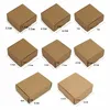 50pcs Kraft Paper Candy Box Handmade DIY SOAP Jewelry Gift Glaging Bag Bag Home Christmas حفلة زواج الزفاف 220427