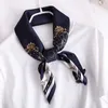 Dame Haar Schal Druck Seide Quadrat Schal Frauen Bandana Schals Mode Weibliche Halstuch Hijab Einfache Foulard Zubehör
