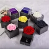 Valentijnsdag Gift Sieraden Doos Rose Flower Eternal Girl Verjaardag Bruiloft Moeders PartyEvent Kerstcadeaus 220425