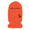 Novo pequeno bordado de aranha Balaclava Designer de 3 buracos máscara de esqui lã Caps de grão de grãos baratos para homens Presente de homens THNN