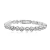 Link Chain Oostenrijkse kristallen sieraden roestvrijstalen bangle zilver kleur steenarmband acier inoxydoxdable femelink lars22