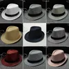 Джазовая шляпа Panamanian Top Hats Hats Хлопковое белье Британский солнцезащитный шляпа для мужчин Женщины Летние Трилби Федора Шапки Панама Пляж Улица Cap Stingy Breim Декоративные 39 Цвет BD7939