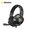 Onikuma K19 Headphones 3.5mm Wired Gaming Headset med MIC Camo Helmet PC Stereo Headphone LED Light för Xbox One