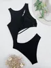 Women's Swimwear Sexy Bikini European And American Swimsuit Female Hollowed Out Swimsuit Solid Color