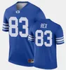 BYU Cougars 1 Zach Wilson Fotbollsträngar 77 Chandon Herring 25 Tyler Allgeier 5 Dax Milne 16 Baylor Romney 4 Troy Warner Anpassade män Kvinnor Youth Jersey