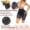 Velssut Femmes Taille Haute Hip Enhancer Briefs pour Dames Butt Lifter Minceur Coton Pad Shapewear Body Shaper Modèle Culotte Y220411