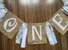 Party Decoration Handmade Girl 1st Garland Sign Kids Beige Ivory Sighchair Bunting First Birthday Banner White Lace Nursery Decorations