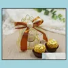 Autres fournitures de fête d'événement Festive Home Garden Candy Box Creative Bird Net Wedding Decorat Dh4