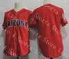 Uchen37 Heren Arizona Wildcats College Baseball Jerseys Rob Refsnyder Joey Rickard Alex Mejia Johnny Field James Farris Scott Kingery Shirts Navy