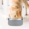 Grote 64 oz hondenkom roestvrijstalen huisdier kommen voedselvoeder poeder jas metalen thermomommen voor honden