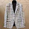 B9023 Ternos Masculinos Blazer Itália Paris Jaquetas Masculinas de Luxo Marca Dupla F Manga Longa Jaquetas Terno Vestido de Noiva