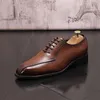 Scarpe da uomo d'affari di lusso primaverili Abito misterioso da sposa Barbiere maschile Oxford Flats Taglia USA: 6,5-9