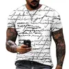 Sexy ontwerper originele letter print t -shirt heren zomer ronde nek korte mouw straatmode oversized t -shirt groot formaat 6xl 220607