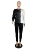 Women Colorblock Matching Sweatshirt Pant Suits Spring Autumn Lounge Home Set