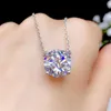 Naszyjniki wiszące 5CT Moissanite Super styl Panie Party Prezentacja 925 Srebrna biżuteria7244097