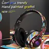 Słuchawki Bluetooth Cool Graffiti LED Emitowanie świetlne słuchawki można włożyć do karty Mobile Card Universal