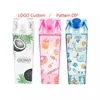 USA Warehouse 500 ml Kunststoff-Milchbox, transparente Kunststoff-Milchkarton-Wasserflasche, quadratische Saftflaschen für Outdoor-Sportreisen, BPA-frei