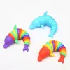 Çok Tasarımlar Fidget Toys Slug Mafsallı Esnek 3D Slugs Fidget Oyuncak Tavasıyla Her Çekiler Rölyef Anti-Anksiyete Duyusal Çocuklar İçin Yetişkin Noel Hediyeleri