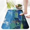 Carpets Genshin Impact Mountain Printed Flannel Floor Mat Bathroom Decor Carpet Non-Slip For Living Room Kitchen Welcome DoormatCarpets