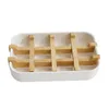 Högkvalitativt kreativt modernt enkelt badrum 13.2 * 8.5 * 2.5cm Anti Slip Bamboo Fiber Soap Dish Tray Holder vid havet CCA12713